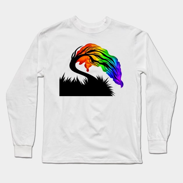 Rainbow Dream Tree Long Sleeve T-Shirt by Xinoni